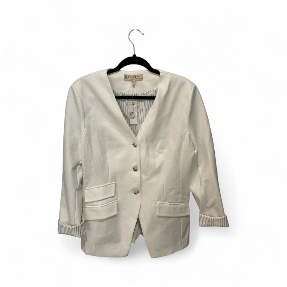 Dolan Cream Blazer with Striped Lining - Picture 2 of 8